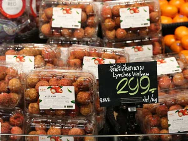 Vải thiều Bắc Giang lên kệ siêu thị Thái Lan giá 230 nghìn đồng/kg
