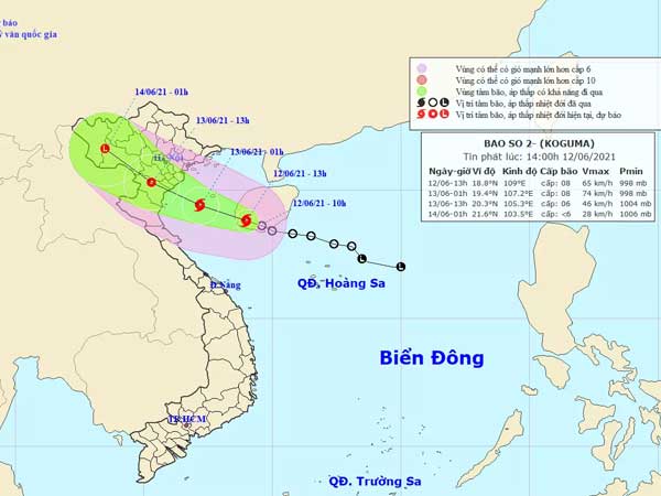 Áp thấp nhiệt đới mạnh lên thành bão số 2, nguy cơ đổ bộ các tỉnh từ Hải Phòng - Nghệ An