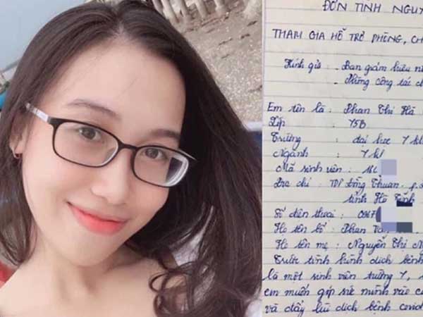 Nữ sinh trường Y viết đơn xin tham gia phòng chống dịch: 'Không có bài học nào giá trị hơn là xông pha ngoài mặt trận'