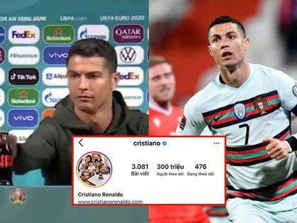 Sau màn 'cà khịa' Coca Cola gây chấn động, Ronaldo hút lượng follow khủng, tự phá luôn kỷ lục của chính mình trên Instagram