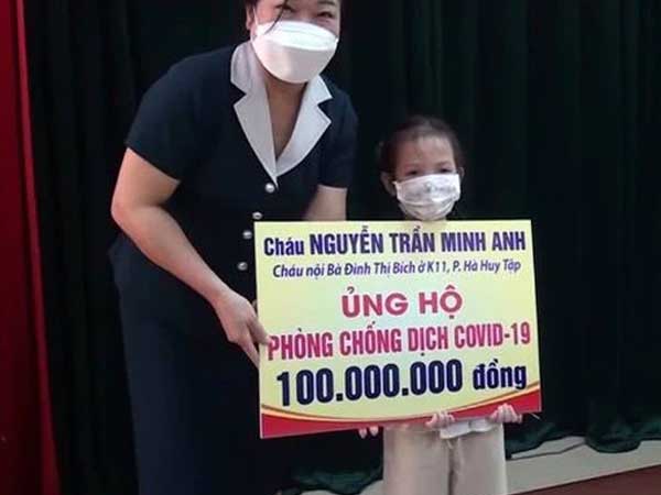 Bé gái 5 tuổi ủng hộ 100 triệu đồng cho quỹ phòng dịch Covid-19: Đây là khoản tiền dành để du lịch, học hè của bé trong 2 năm