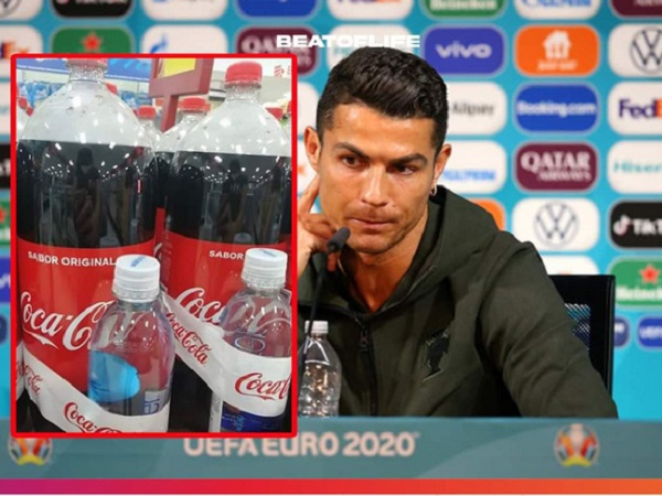 Dân mạng 'cười lộn ruột' vụ Ronaldo bị phạt những 4 phút lương vì ghẻ lạnh chai nước ngọt, Coca-Cola tung chiêu quảng cáo giễu cợt và sự thật ngã ngửa