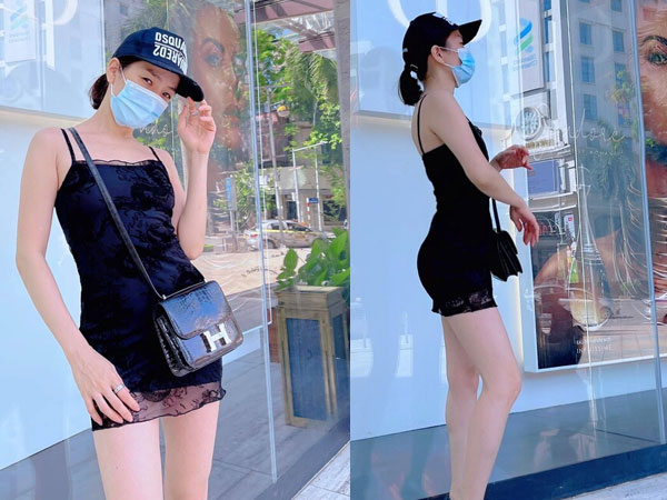 Lệ Quyên mặc váy ren siêu ngắn, khoe chân thon nhưng lại để lộ vòng 1 'màn hình phẳng'