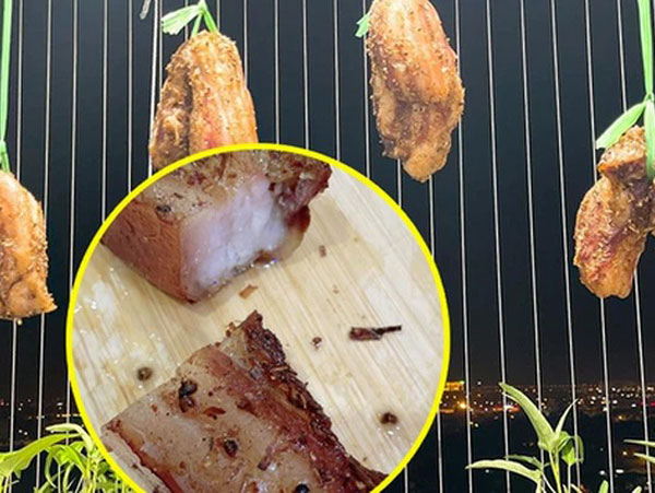 Đu trend làm thịt ba chỉ phơi nắng, vợ chồng bàn nhau treo tận 3 ngày cho chắc chắn và cái kết suýt ngất xỉu