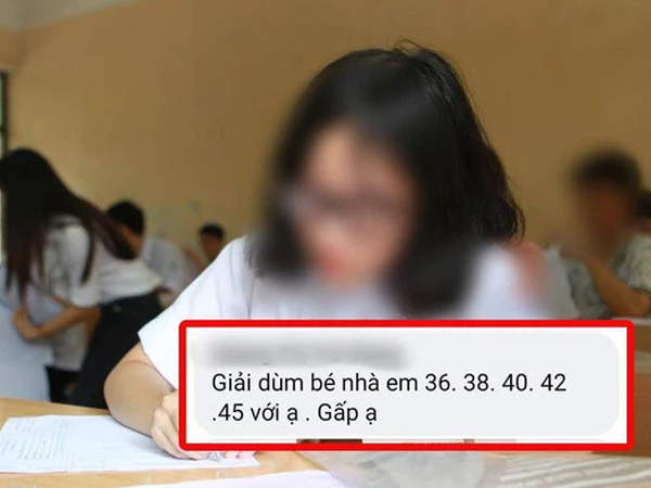 Nghi vấn thí sinh lén chụp ảnh đề thi Toán tuồn ra ngoài, người nhà đăng lên mạng nhờ giải gấp?