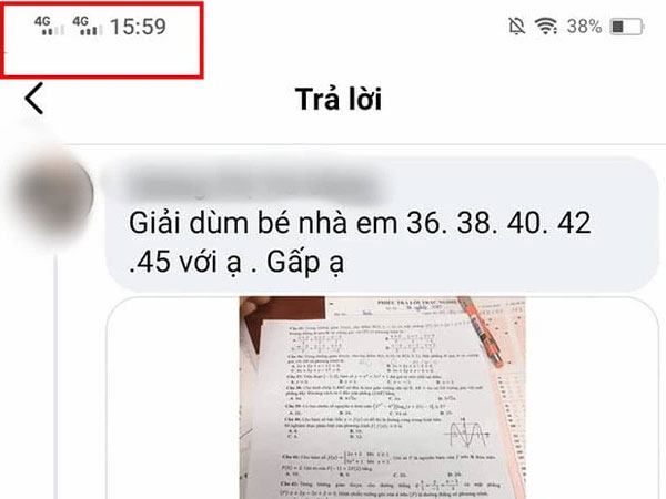 Đã xác định được địa điểm thi nơi 'thí sinh lén chụp ảnh đề Toán gửi ra ngoài, nhờ người thân làm'