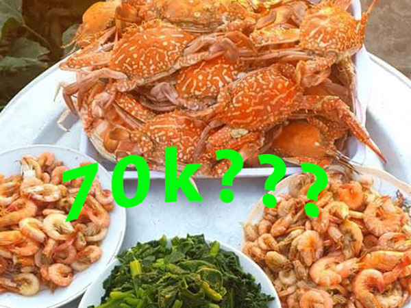 Khoe mâm cơm đầy ắp hải sản mà chỉ có 70k, cô gái trẻ bị' ném đá' dữ dội, người lại chạy ra chỉ điểm nơi mua tôm, ghẹ rẻ như cho