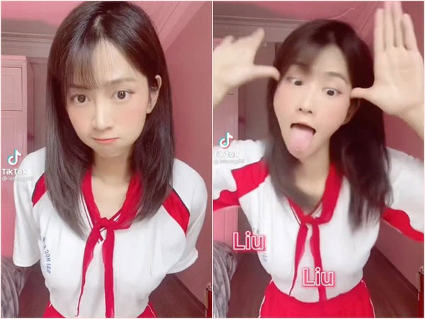 Lê Bống tiếp tục gặp biến khi mang khăn quàng đỏ, mặc quần ngắn 'nhảy nhót' trên TikTok