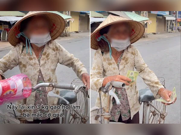 Xót xa câu nói của cụ bà khi nhận được quà từ thiện giữa dịch Covid-19: 'Nãy xin 3kg gạo mà họ không cho, làm bà mắc cỡ'