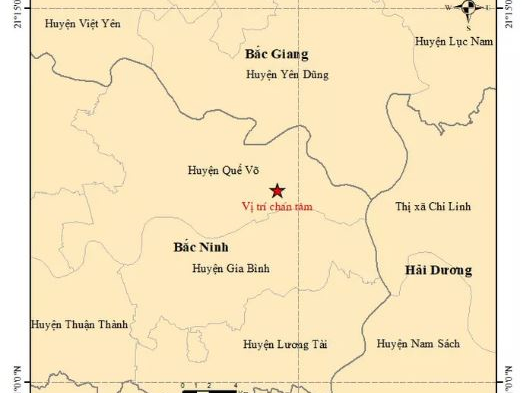Động đất bất thường gần Hà Nội, nhiều đồ đạc trong nhà rung lắc