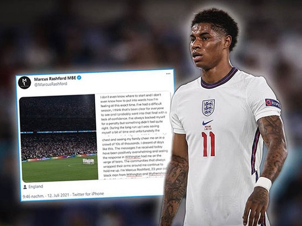 Nghẹn ngào tâm thư cả ngàn chữ của Rashford sau quả penalty hỏng ăn