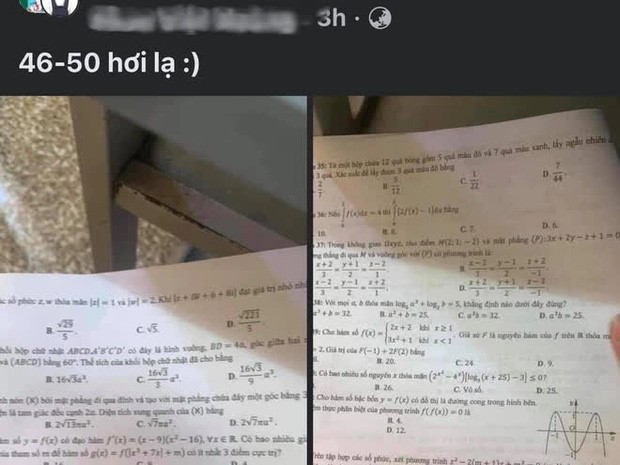 Bộ GD-ĐT đang xác minh thêm 1 vụ 'đề thi Toán tốt nghiệp bị nghi chụp lén ra ngoài sớm'