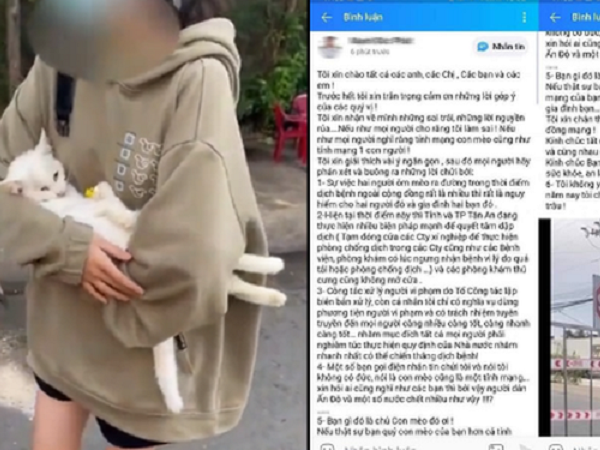 Cán bộ chặn nữ sinh đi chữa bệnh cho mèo lên tiếng: 'Nếu bạn quý con mèo hơn tính mạng của bạn và người thân trong gia đình thì tôi chân thành xin lỗi'