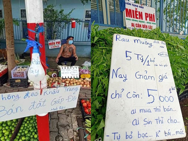 Anh bán rau khiến MXH 'dậy sóng': Rau muống 'đột biến' 5 tỷ/bó nhưng sẵn sàng mang cho những người khó khăn
