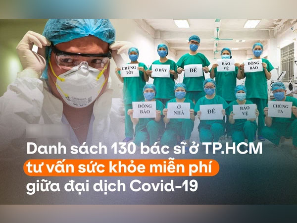Danh sách 130 bác sĩ ở TP.HCM tư vấn sức khỏe miễn phí giữa đại dịch COVID-19