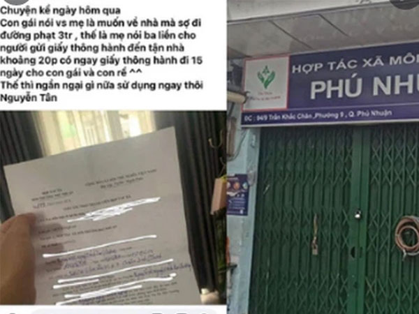 Trần tình của Giám đốc HTX ký giấy thông hành cho con gái khi giãn cách ở TP.HCM