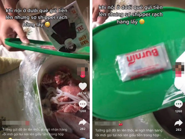 Khui hộp đồ ăn bà nội gửi dưới quê lên, cô gái sung sướng thấy cả một bọc tiền được giấu ở vị trí đặc biệt