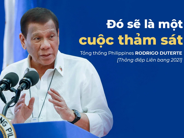 TT Duterte: Philippines sẽ bị 'thảm sát' nếu chiến tranh với Trung Quốc về vấn đề Biển Đông