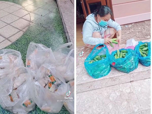 Giữa mùa dịch có một bà chủ 'chơi lớn' tặng gạo miễn phí, cứ 3 ngày lại đều đặn phát 1 con gà và rau xanh cho người thuê trọ