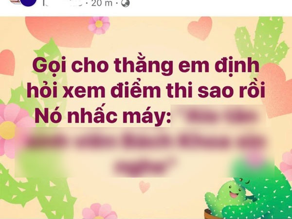Hỏi điểm thi tốt nghiệp của đứa em, thanh niên nhận về 1 câu trả lời siêu lầy, nghe xong cũng phải thét lên 'trời ơi'