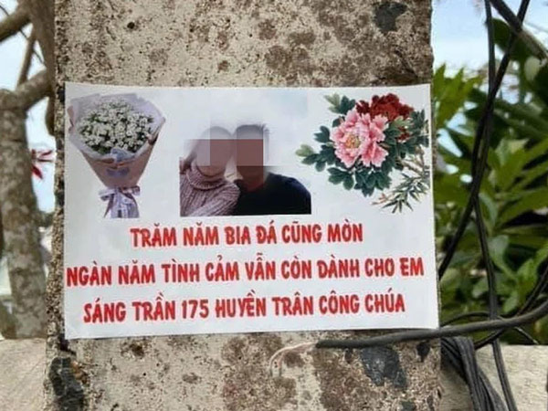Thất tình sinh hận, nam thanh niên in ảnh tình tứ với người yêu cũ dán khắp đường xá Đà Lạt, dòng tỏ tình bên dưới khiến dân tình dở khóc dở cười