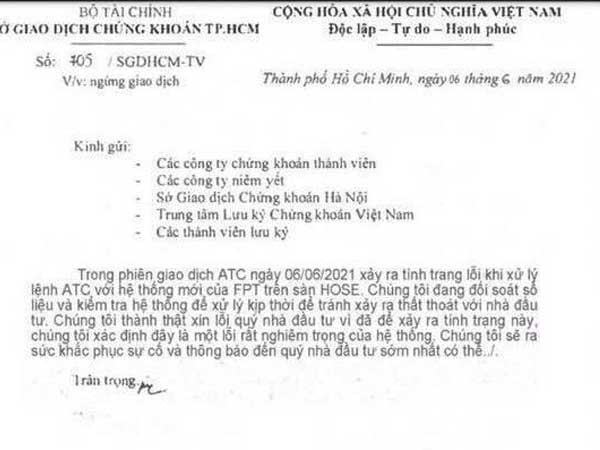 Giả mạo công văn của HOSE, một người bị phạt 15 triệu đồng