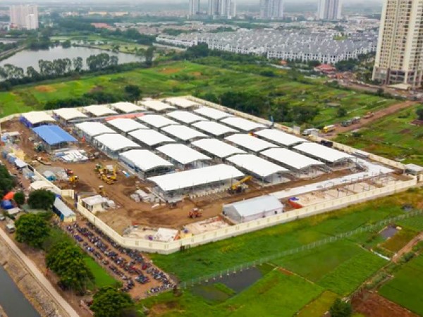 Ảnh: Bệnh viện dã chiến lớn nhất Hà Nội ra sao sau nửa tháng thần tốc xây dựng?