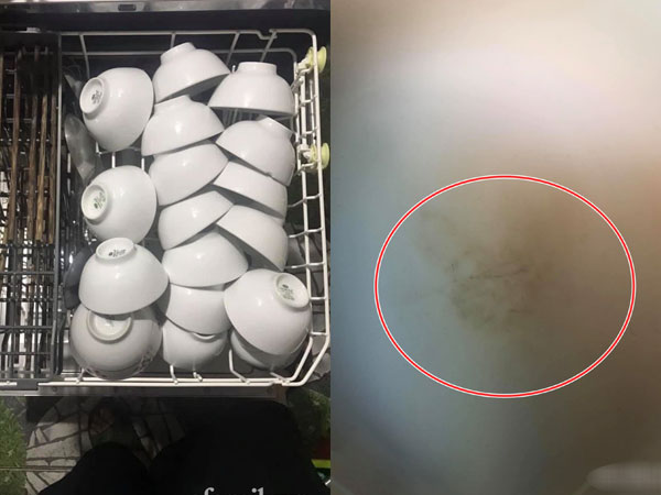 Dùng máy rửa bát một thời gian mà đáy bát ăn cơm, đựng canh bị sờn vàng, nguyên nhân do đâu?