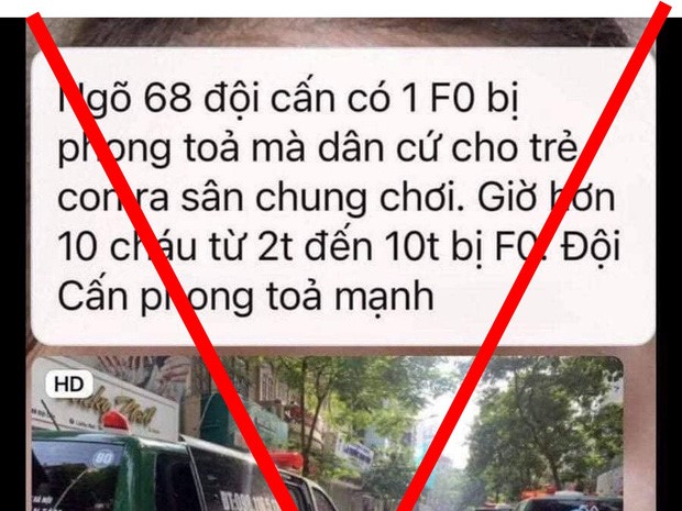 Quận Ba Đình nói gì về thông tin 'trẻ con ra sân chung chơi, 10 cháu bé F0 ở ngõ 68 Đội Cấn'