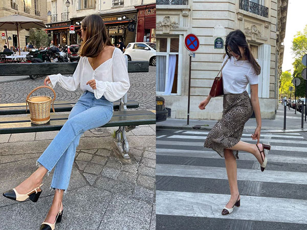 Kiểu giày thanh lịch mà gái Pháp mix với đủ kiểu trang phục, từ quần jeans cho đến váy vóc