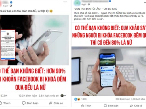 Xôn xao thông tin có đến 90% tài khoản Facebook bị khóa là của phụ nữ, thực hư thế nào?