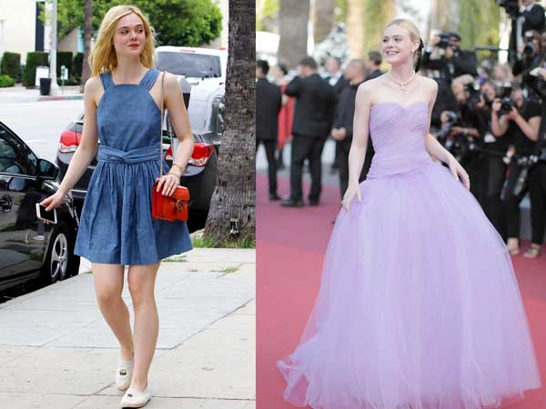 Khác với vẻ lộng lẫy trên thảm đỏ, 'nàng tiên Cannes' Elle Fanning ngoài đời diện đồ đơn giản mà siêu xinh