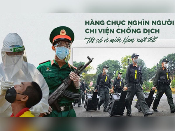 INFOGRAPHIC: Hàng chục nghìn y, bác sĩ, cảnh sát, bộ đội đã lên đường vào Nam chống dịch Covid-19
