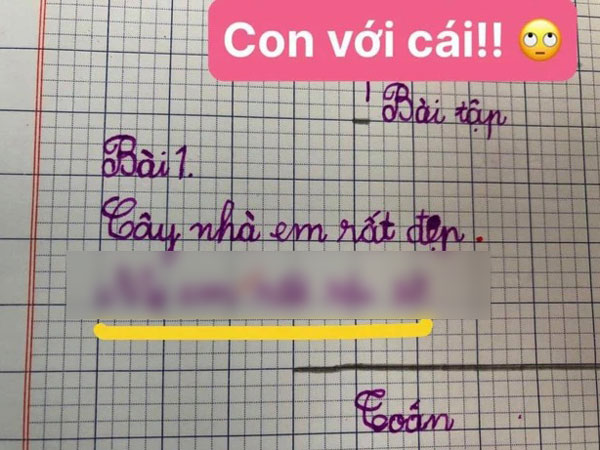 Học sinh đặt câu về mẹ, chỉ chêm vào 2 từ mà ai đọc đều lo cậu bé sẽ ăn no đòn
