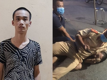 Bị nhắc nhở vì không đeo khẩu trang, nam thanh niên lao vào đấm công an