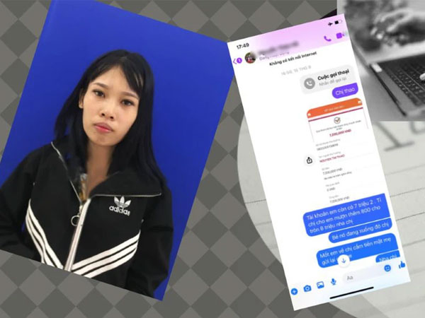 Thiếu nữ tải ảnh giao dịch chuyển khoản trên mạng về chỉnh sửa để lừa tiền mặt
