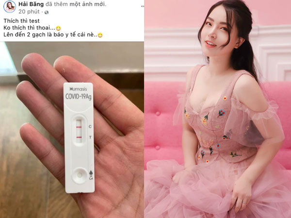 Hải Băng đăng ảnh kit test nhanh hiển thị dương tính với Covid-19, lời giải thích khiến dân tình phẫn nộ