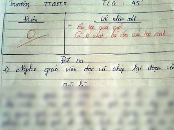 Giáo viên trừ thẳng tay 0 điểm dù khen ngợi nam sinh 'học quá giỏi', đọc lý do mà chỉ biết nể phục cô