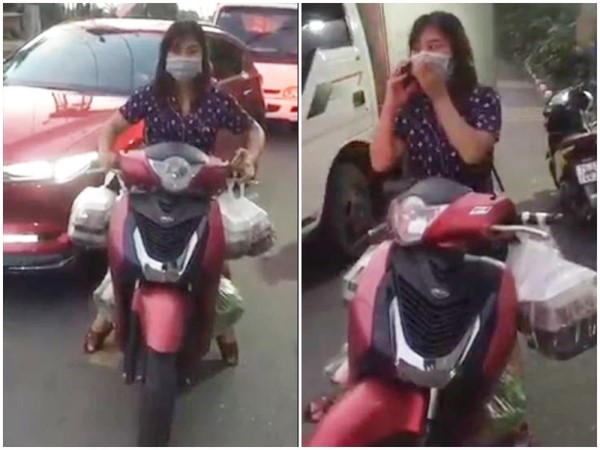 Dùng giấy đi chợ để ra đường ship hàng, chị gái lái SH gọi điện mách 'người anh' khi 'thông chốt' bất thành