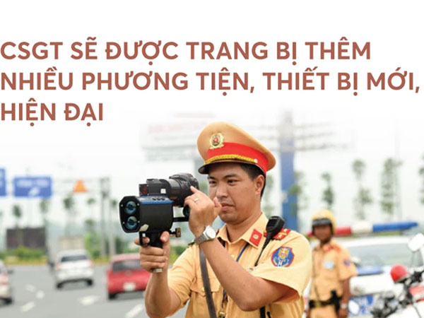 Infographic CSGT sẽ được trang bị thêm phương tiện, thiết bị nào để phát hiện vi phạm?