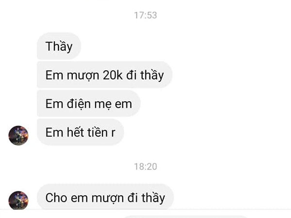 Phẫn nộ với nam sinh mượn tiền thầy không được đã lập tức trở mặt: Hai từ cuối khiến dân tình không thể tha thứ