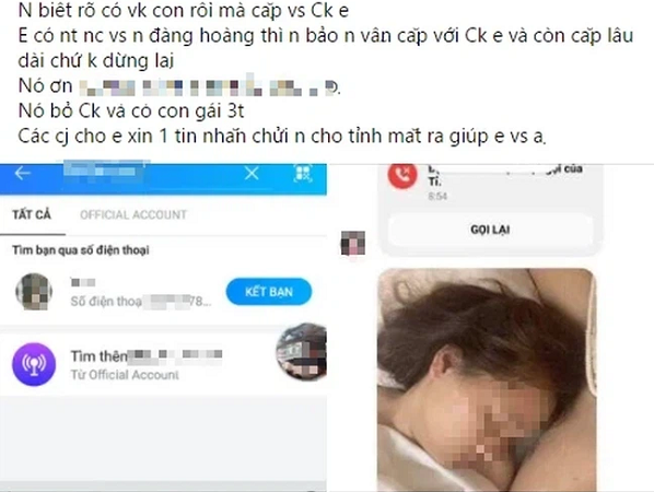 Tiểu tam gửi ảnh nóng cho vợ khiến dân tình choáng váng, kinh khủng hơn thế là đoạn chat: 'Cởi hết ra chưa... mân mê dần đi'