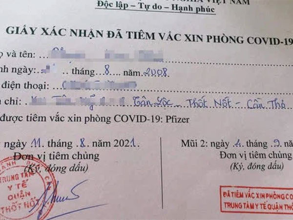 Bé gái 13 tuổi được tiêm 2 mũi vắc xin Pfizer, Cần Thơ kiểm tra và kiểm điểm những người vi phạm liên quan