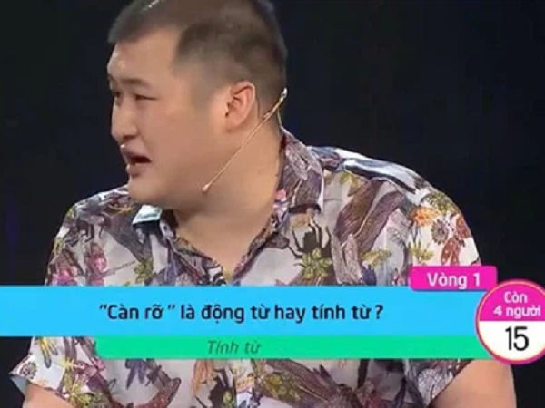 Gameshow Vua Tiếng Việt gây tranh cãi khi giải thích: 'Tính từ bổ ngữ cho động từ'