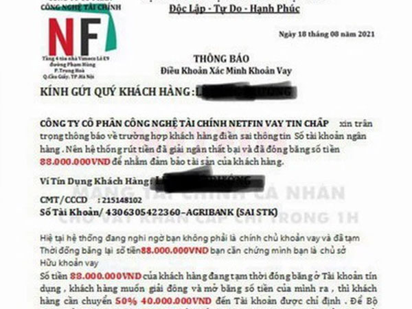 Làm 'thủ tục' vay 80 triệu đồng, một thanh niên mất 520 triệu đồng