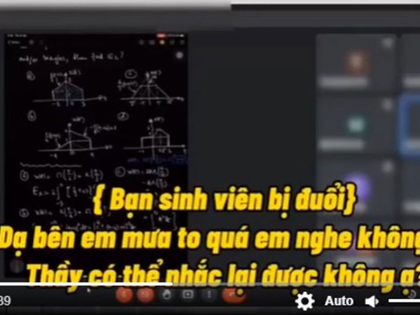Lộ đoạn clip được cho là phần đã cắt bớt vụ 'nam sinh xin giảng lại vì trời mưa to, bị thầy giáo đuổi khỏi lớp online'