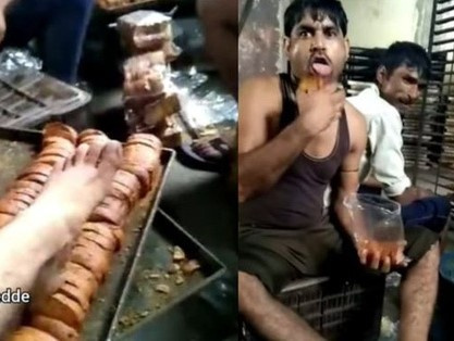 Video công nhân lò bánh dùng chân dẫm, liếm láp bánh mỳ rồi đóng gói bán ra thị trường gây phẫn nộ tại Ấn Độ