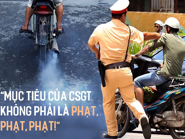 Cục CSGT: 'Việc bắt buộc kiểm tra khí thải hàng chục triệu xe máy là để bảo vệ người dân, không nhằm mục đích xử phạt'