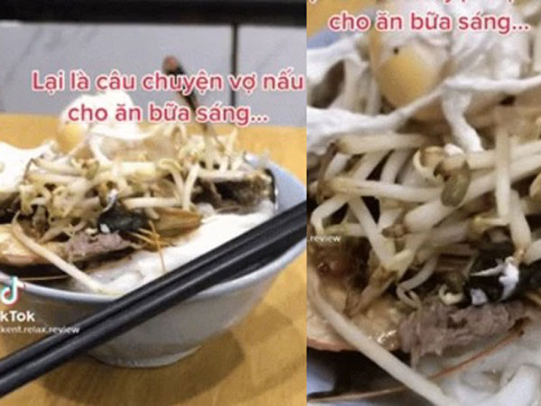 Chồng quay clip chê bữa sáng vợ nấu hết lời nhưng sự 'kinh khủng' của bát bún lại khiến dân tình bênh cô vợ