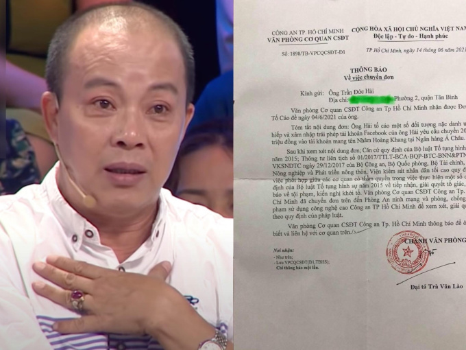 NSƯT Đức Hải gửi đơn tố cáo bị tống tiền 200 triệu vụ 'Nhâm Hoàng Khang'